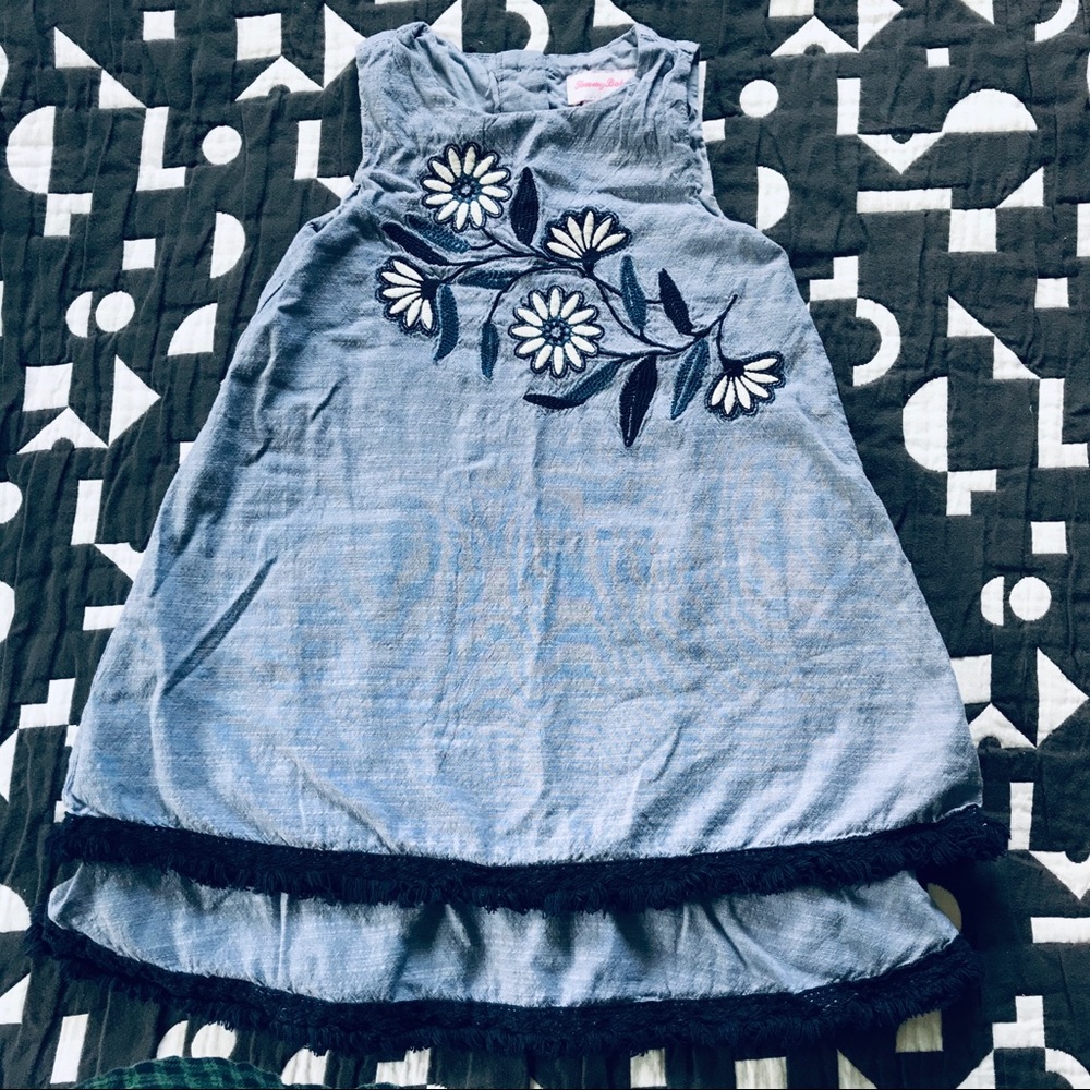 Tommy Bahama Dress Jean Floral Daisy Fringe